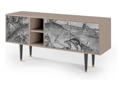 New Mueble de TV - 150х69х41 cm - T5 - Big Fish Eat Little, Latte Bege
