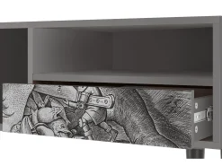 Móvel De Tv* Mueble de TV - 115х59х48 cm - T3 - Big Fish Eat Little, Cinza Cinzento