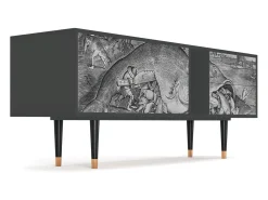 Móvel De Tv* Mueble de TV - 170х69х48 cm - T1 - Big Fish Eat Little, Antracite Cinza antracite