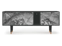 Móvel De Tv* Mueble de TV - 170х69х48 cm - T1 - Big Fish Eat Little, Antracite Cinza antracite