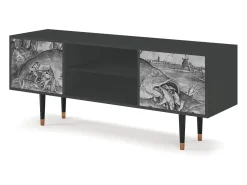 Clearance Mueble de TV - 170х69х48 cm - T2 - Big Fish Eat Little, Antracite Cinza antracite