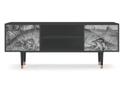 Clearance Mueble de TV - 170х69х48 cm - T2 - Big Fish Eat Little, Antracite Cinza antracite