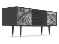 Clearance Mueble de TV - 170х69х48 cm - T2 - Big Fish Eat Little, Antracite Cinza antracite