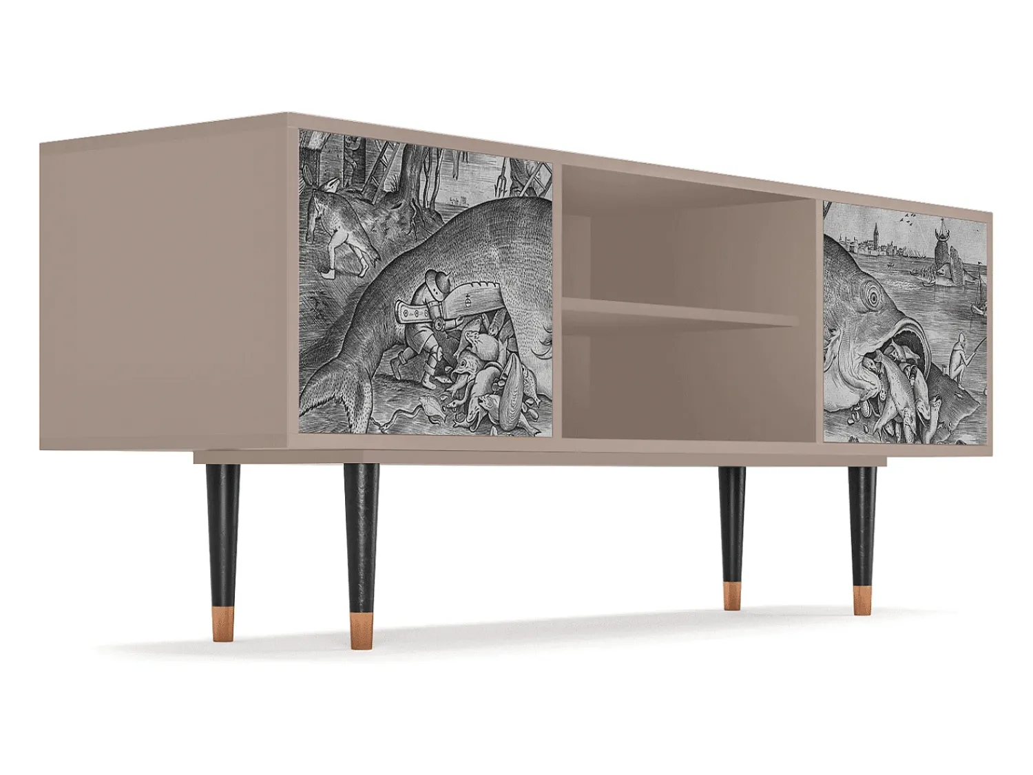 Mueble de TV - 170х69х48 cm - T2 - Big Fish Eat Little, Latte^ Móvel De Tv