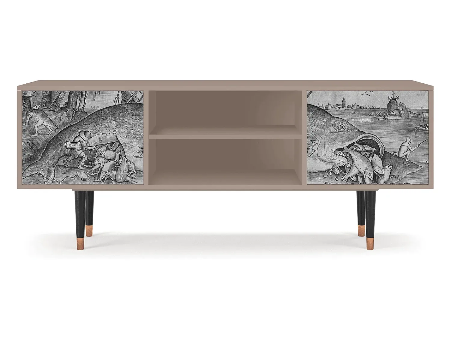 Mueble de TV - 170х69х48 cm - T2 - Big Fish Eat Little, Latte^ Móvel De Tv