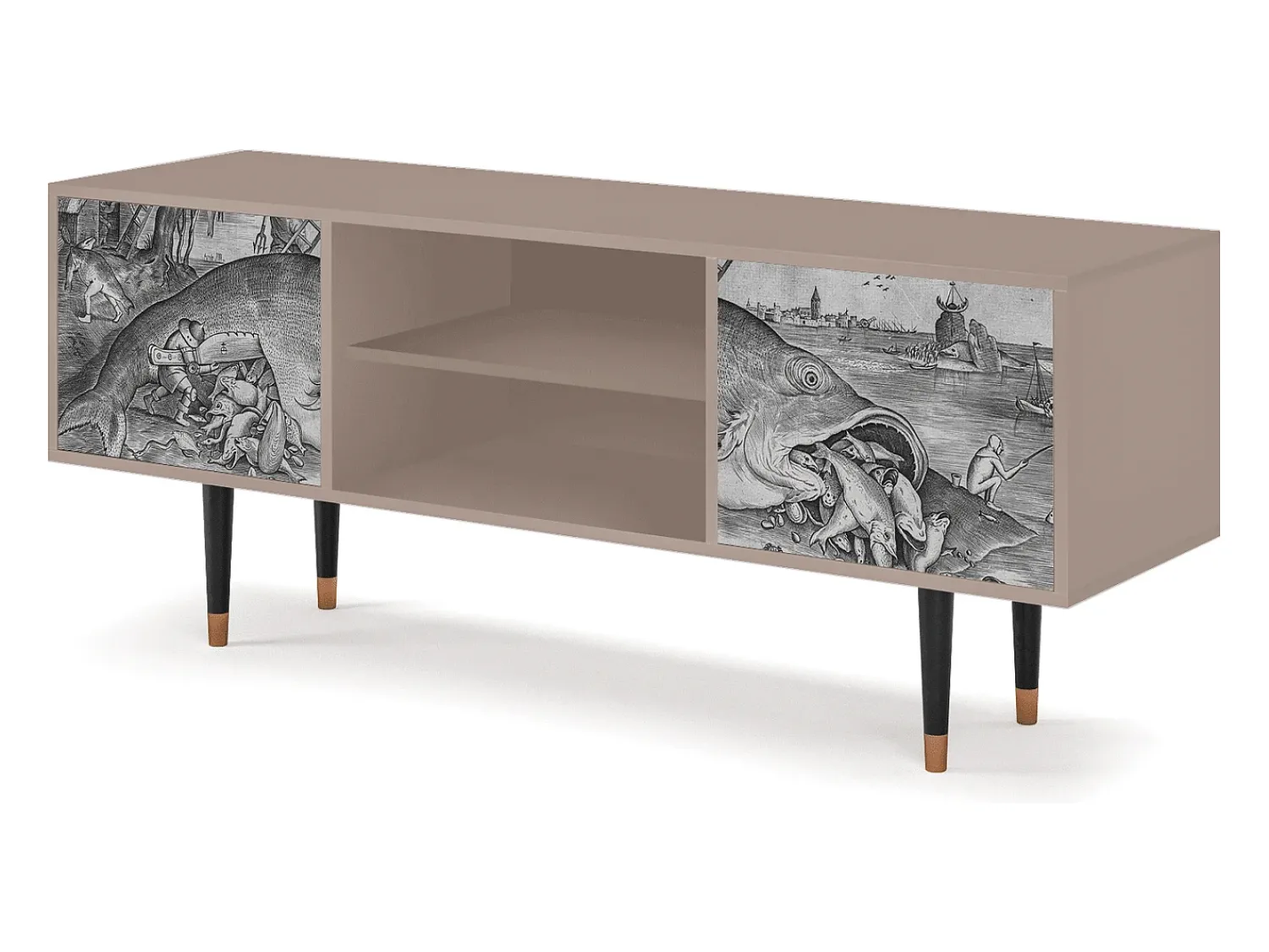 Mueble de TV - 170х69х48 cm - T2 - Big Fish Eat Little, Latte^ Móvel De Tv