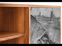 Móvel De Tv* Mueble de TV - 170х69х48 cm - T2 - Big Fish Eat Little, Nogueira Castanho
