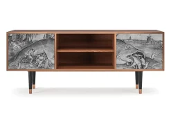 Móvel De Tv* Mueble de TV - 170х69х48 cm - T2 - Big Fish Eat Little, Nogueira Castanho