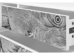 Móvel De Tv| Mueble de TV - 170х59х48 cm - T4 - Big Fish Eat Little, Branco Bege