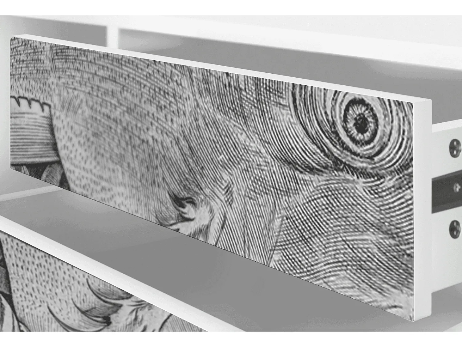 Móvel De Tv| Mueble de TV - 170х59х48 cm - T4 - Big Fish Eat Little, Branco Bege