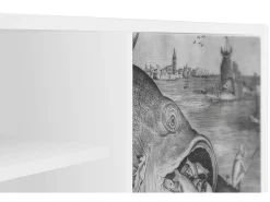 Mueble de TV - 170х69х48 cm - T2 - Big Fish Eat Little, Branco^ Móvel De Tv