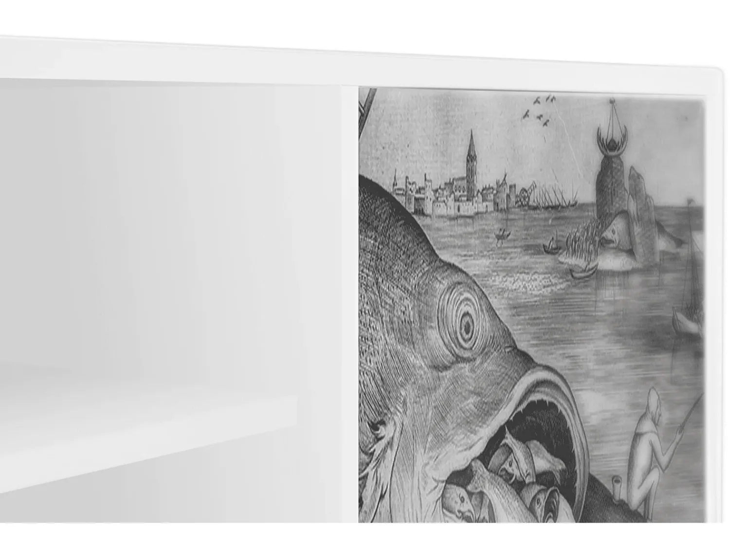 Mueble de TV - 170х69х48 cm - T2 - Big Fish Eat Little, Branco^ Móvel De Tv