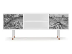 Mueble de TV - 170х69х48 cm - T2 - Big Fish Eat Little, Branco^ Móvel De Tv