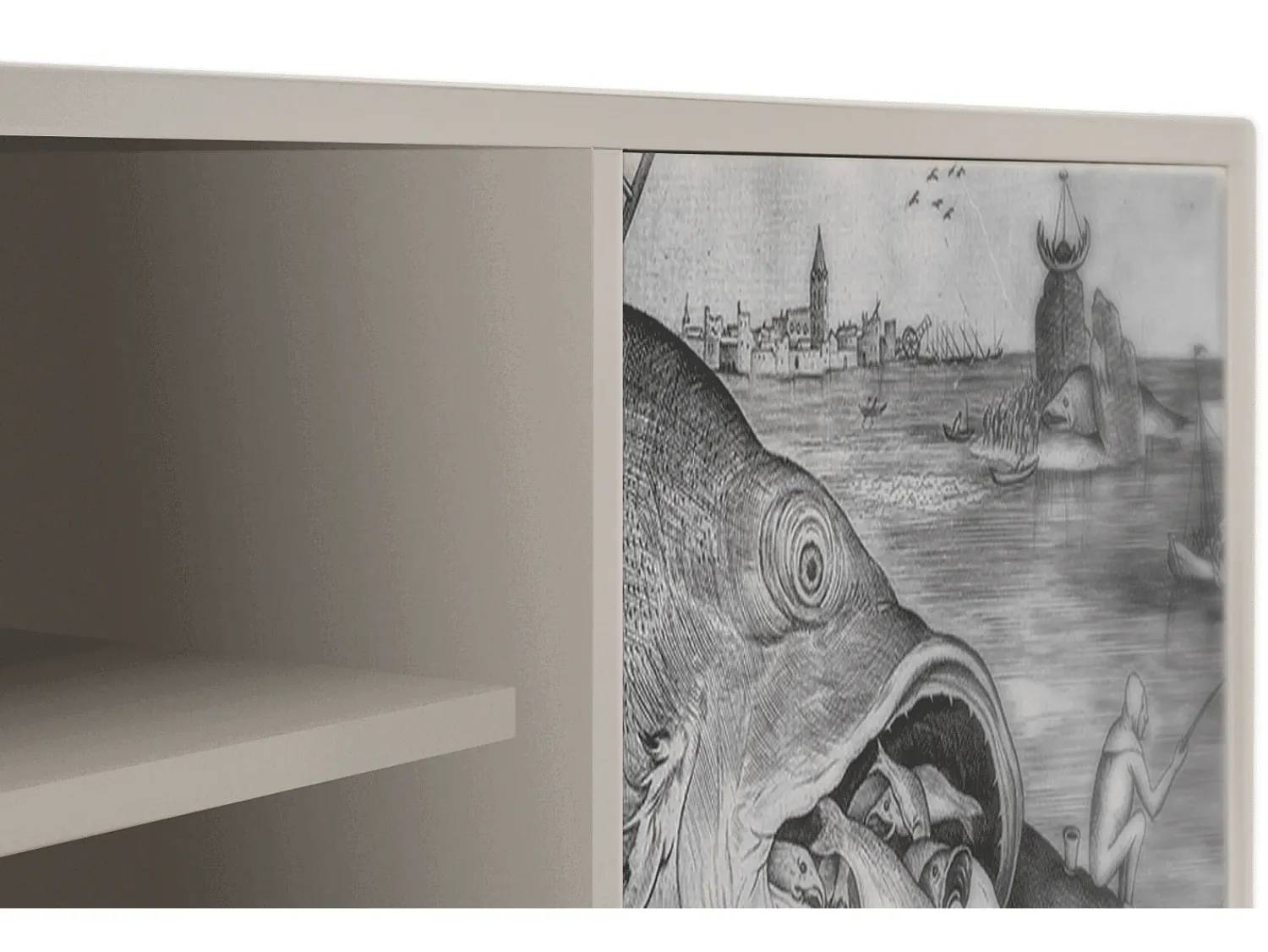 Móvel De Tv| Mueble de TV - 170х69х48 cm - T2 - Big Fish Eat Little, Areia Bege