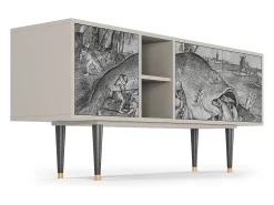 Móvel De Tv* Mueble de TV - 150х69х41 cm - T5 - Big Fish Eat Little, Areia Bege