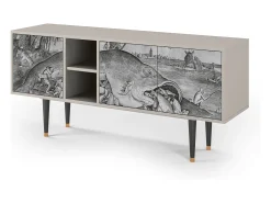 Móvel De Tv* Mueble de TV - 150х69х41 cm - T5 - Big Fish Eat Little, Areia Bege