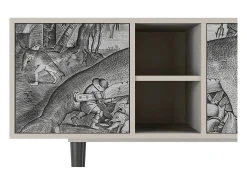 Móvel De Tv* Mueble de TV - 150х69х41 cm - T5 - Big Fish Eat Little, Areia Bege