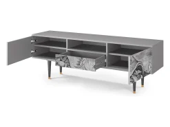 Clearance Mueble de TV - 170х59х41 cm - T6 - Big Fish Eat Little, Cinza Cinzento
