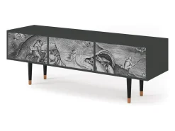 Móvel De Tv| Mueble de TV - 170х59х48 cm - T4 - Big Fish Eat Little, Antracite Cinza antracite