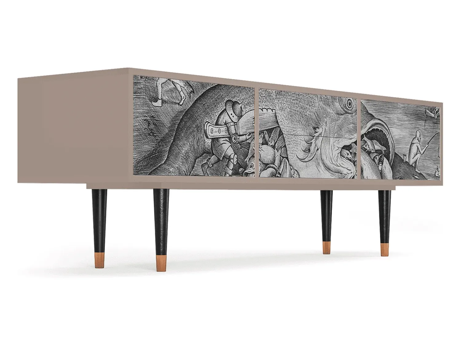 Mueble de TV - 170х59х48 cm - T4 - Big Fish Eat Little, Latte^ Móvel De Tv