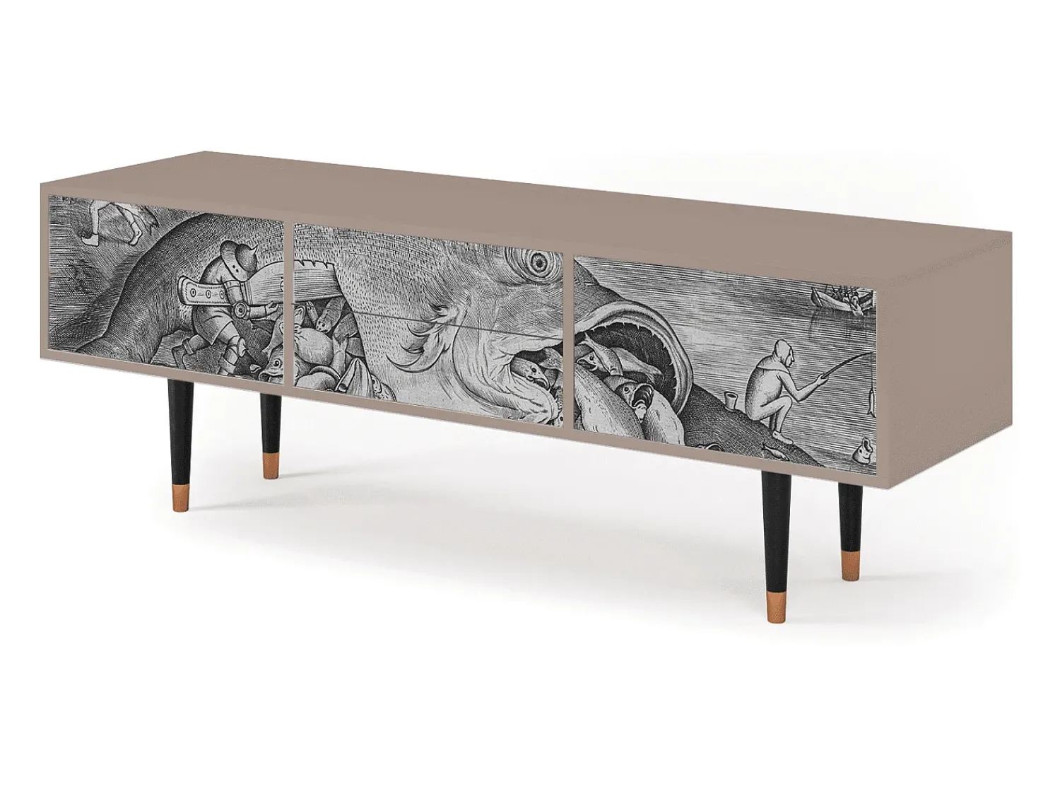 Mueble de TV - 170х59х48 cm - T4 - Big Fish Eat Little, Latte^ Móvel De Tv