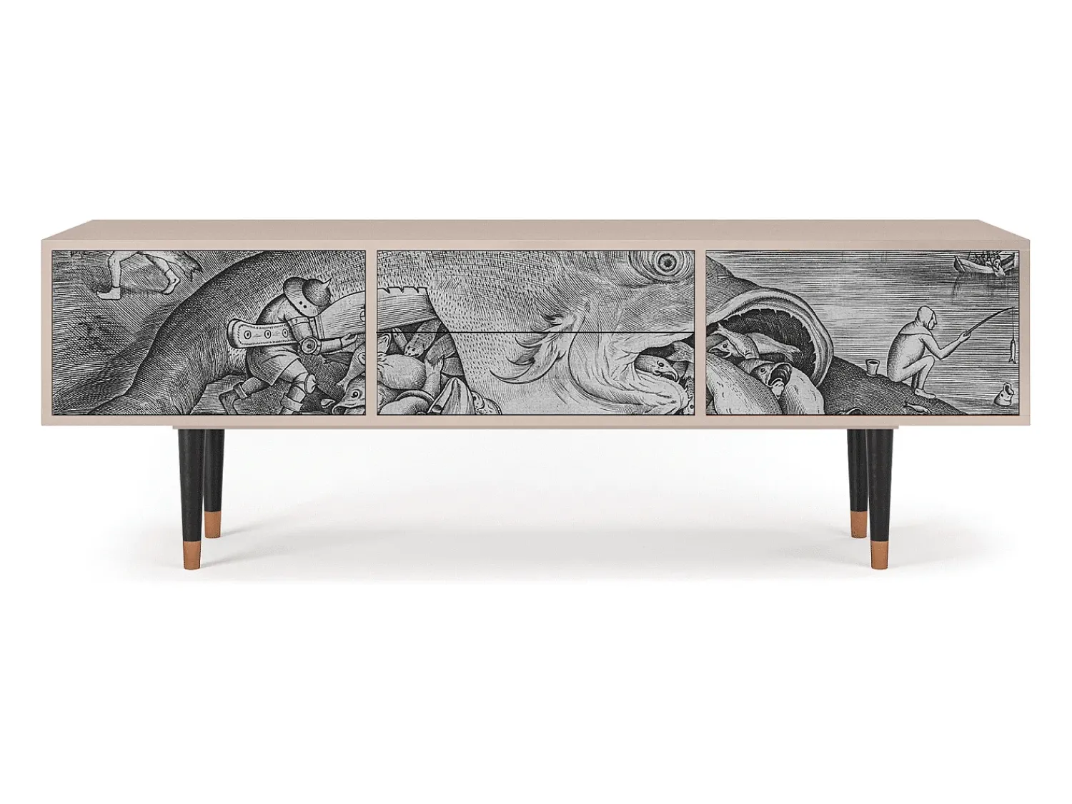 Mueble de TV - 170х59х48 cm - T4 - Big Fish Eat Little, Latte^ Móvel De Tv