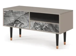 Móvel De Tv* Mueble de TV - 115х59х48 cm - T3 - Big Fish Eat Little, Areia Bege