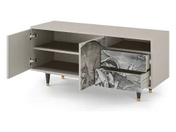 Móvel De Tv| Mueble de TV - 125х56х41 cm - T7 - Big Fish Eat Little, Areia Bege