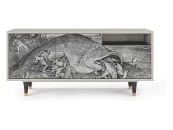 Móvel De Tv| Mueble de TV - 125х56х41 cm - T7 - Big Fish Eat Little, Areia Bege