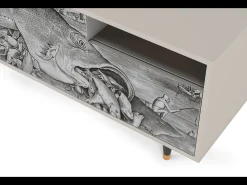 Móvel De Tv| Mueble de TV - 125х56х41 cm - T7 - Big Fish Eat Little, Areia Bege