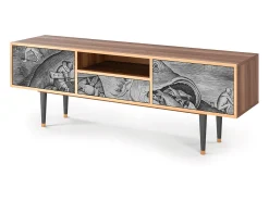 Móvel De Tv* Mueble de TV - 170х59х41 cm - T6 - Big Fish Eat Little, Nogueira Castanho