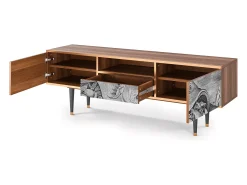 Móvel De Tv* Mueble de TV - 170х59х41 cm - T6 - Big Fish Eat Little, Nogueira Castanho