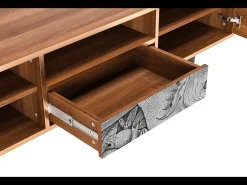 Móvel De Tv* Mueble de TV - 170х59х41 cm - T6 - Big Fish Eat Little, Nogueira Castanho