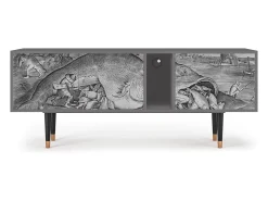 Móvel De Tv* Mueble de TV - 170х69х48 cm - T1 - Big Fish Eat Little, Cinza Cinzento