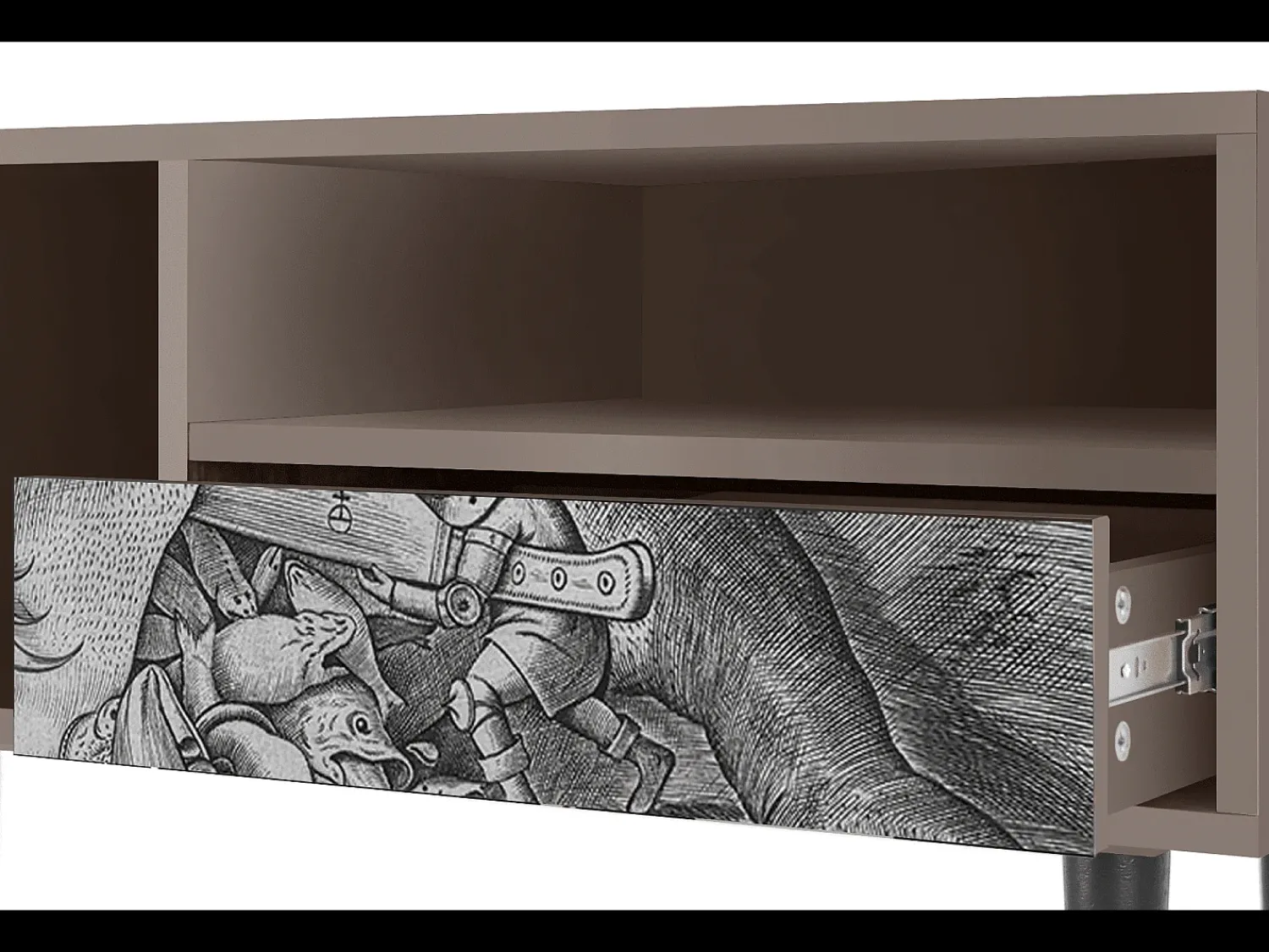 Mueble de TV - 115х59х48 cm - T3 - Big Fish Eat Little, Latte^ Móvel De Tv
