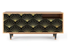 Móvel De Tv* Mueble de TV - 125х56х41 cm - T7 - Bird of Juno, Nogueira Castanho