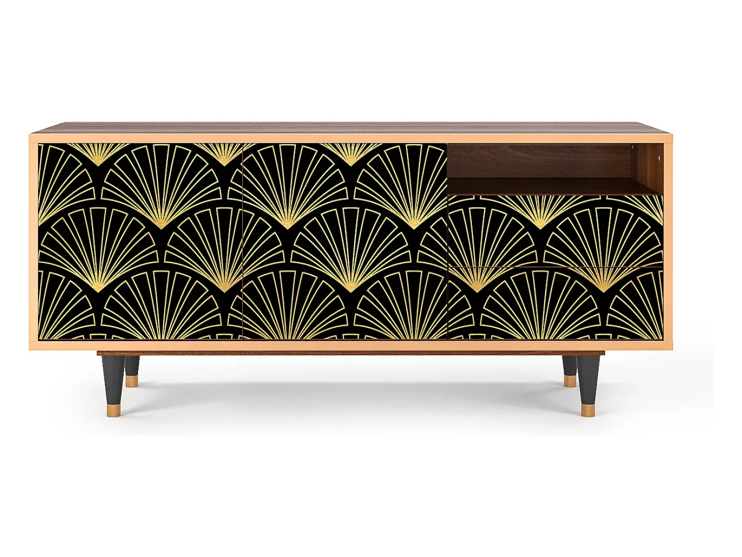 Móvel De Tv* Mueble de TV - 125х56х41 cm - T7 - Bird of Juno, Nogueira Castanho