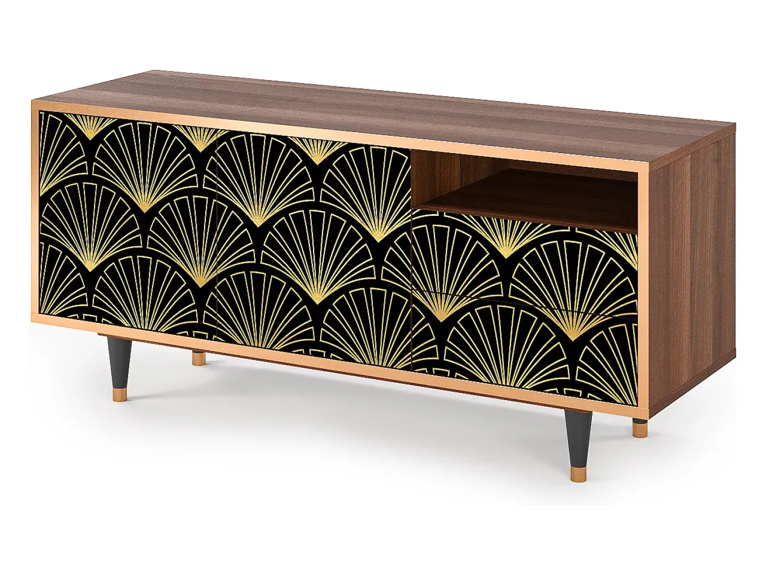 Móvel De Tv* Mueble de TV - 125х56х41 cm - T7 - Bird of Juno, Nogueira Castanho