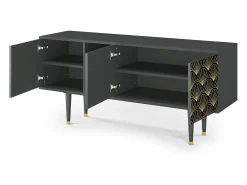Móvel De Tv| Mueble de TV - 150х69х41 cm - T5 - Bird of Juno, Antracite Cinza antracite