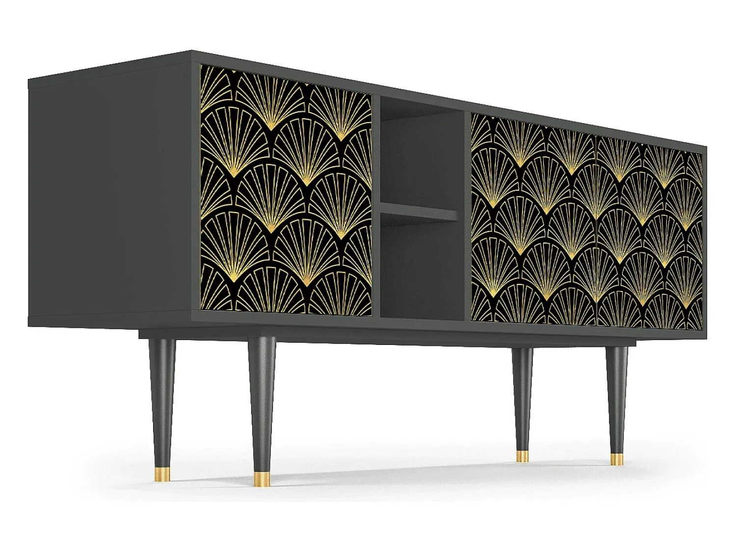 Móvel De Tv| Mueble de TV - 150х69х41 cm - T5 - Bird of Juno, Antracite Cinza antracite