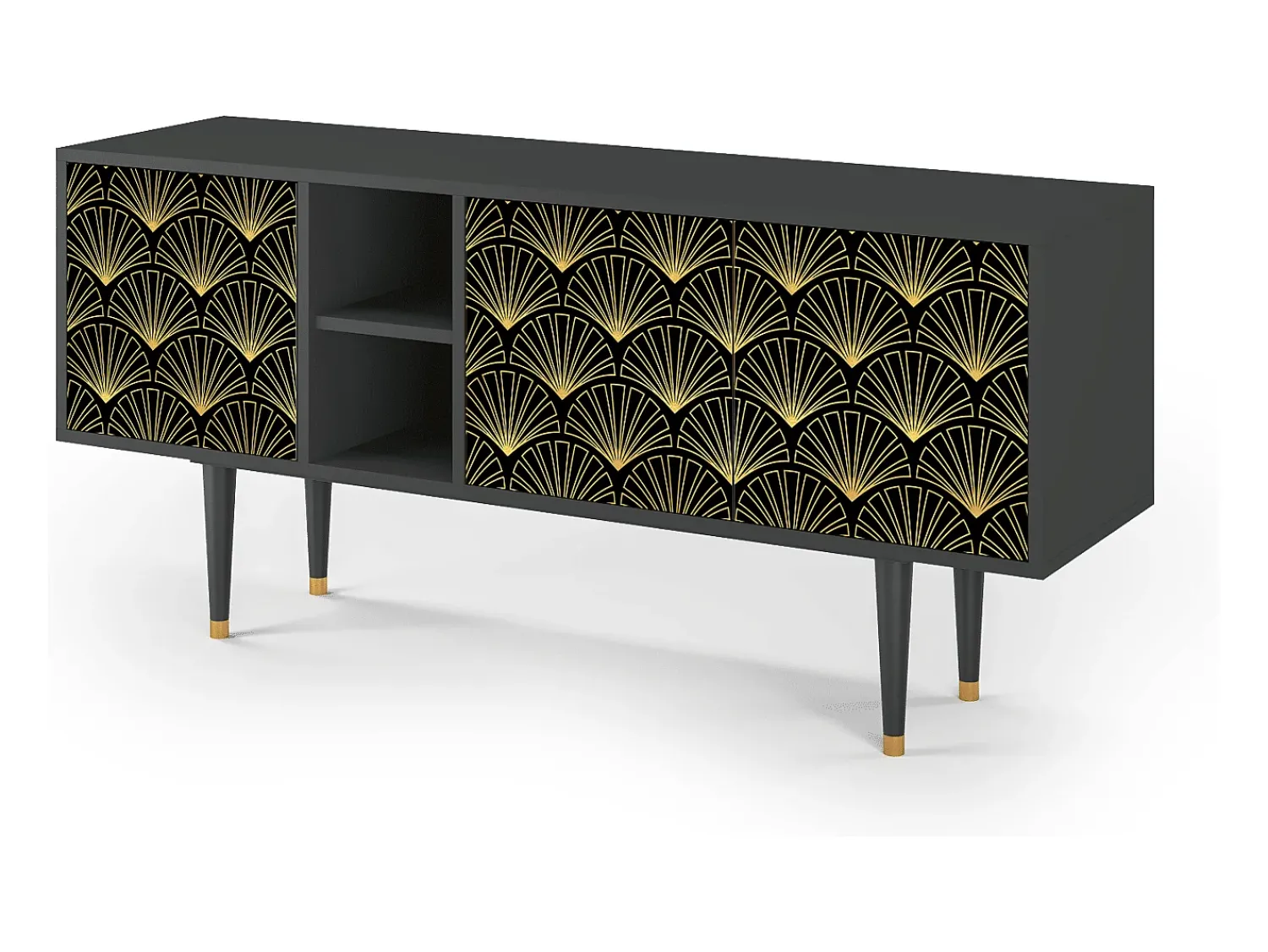 Móvel De Tv| Mueble de TV - 150х69х41 cm - T5 - Bird of Juno, Antracite Cinza antracite