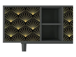 Móvel De Tv| Mueble de TV - 150х69х41 cm - T5 - Bird of Juno, Antracite Cinza antracite