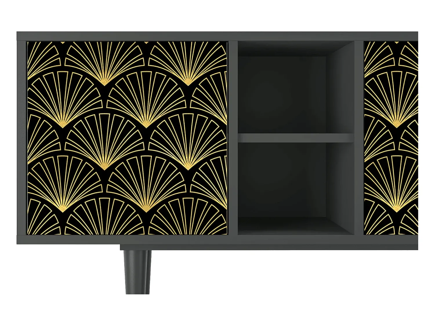 Móvel De Tv| Mueble de TV - 150х69х41 cm - T5 - Bird of Juno, Antracite Cinza antracite