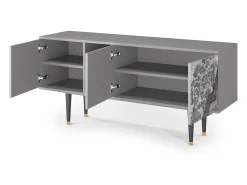Clearance Mueble de TV - 150х69х41 cm - T5 - Bird Dropping, Cinza Cinzento