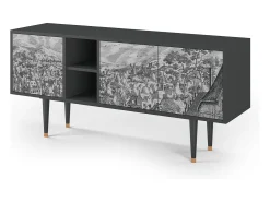 Mueble de TV - 150х69х41 cm - T5 - Bird Dropping, Antracite^ Móvel De Tv