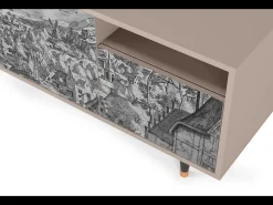 Sale Mueble de TV - 125х56х41 cm - T7 - Bird Dropping, Latte Bege