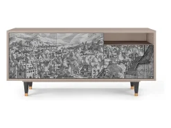 Sale Mueble de TV - 125х56х41 cm - T7 - Bird Dropping, Latte Bege