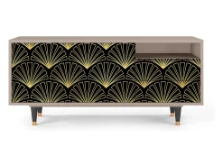 Móvel De Tv| Mueble de TV - 125х56х41 cm - T7 - Bird of Juno, Latte Bege