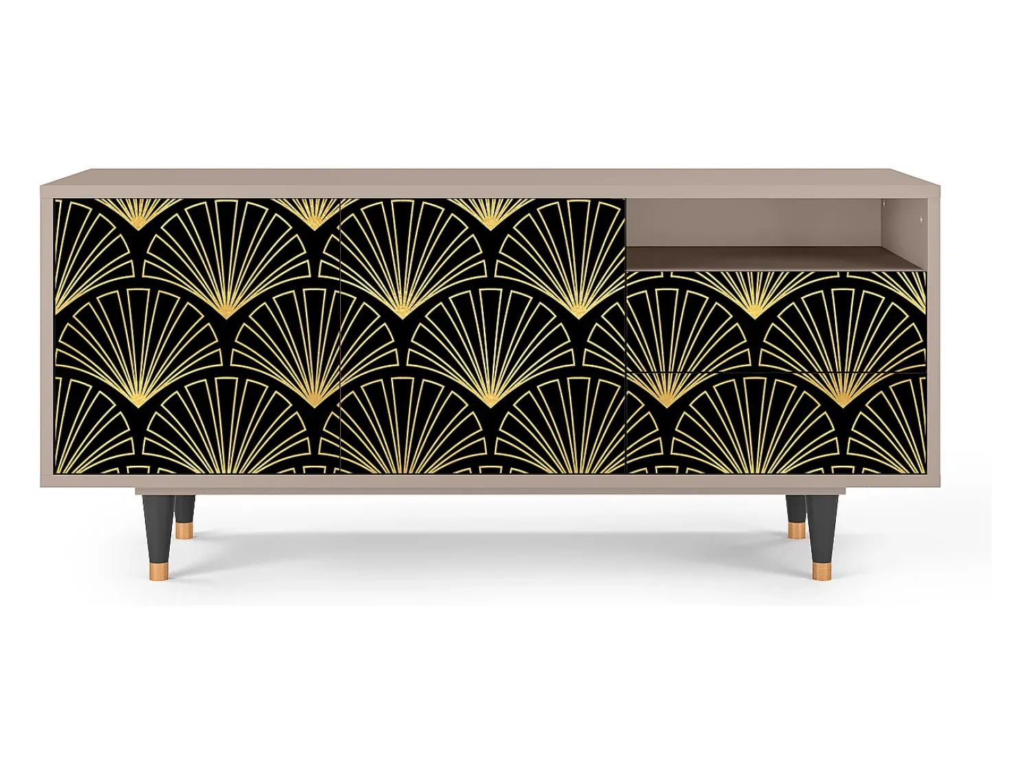 Móvel De Tv| Mueble de TV - 125х56х41 cm - T7 - Bird of Juno, Latte Bege
