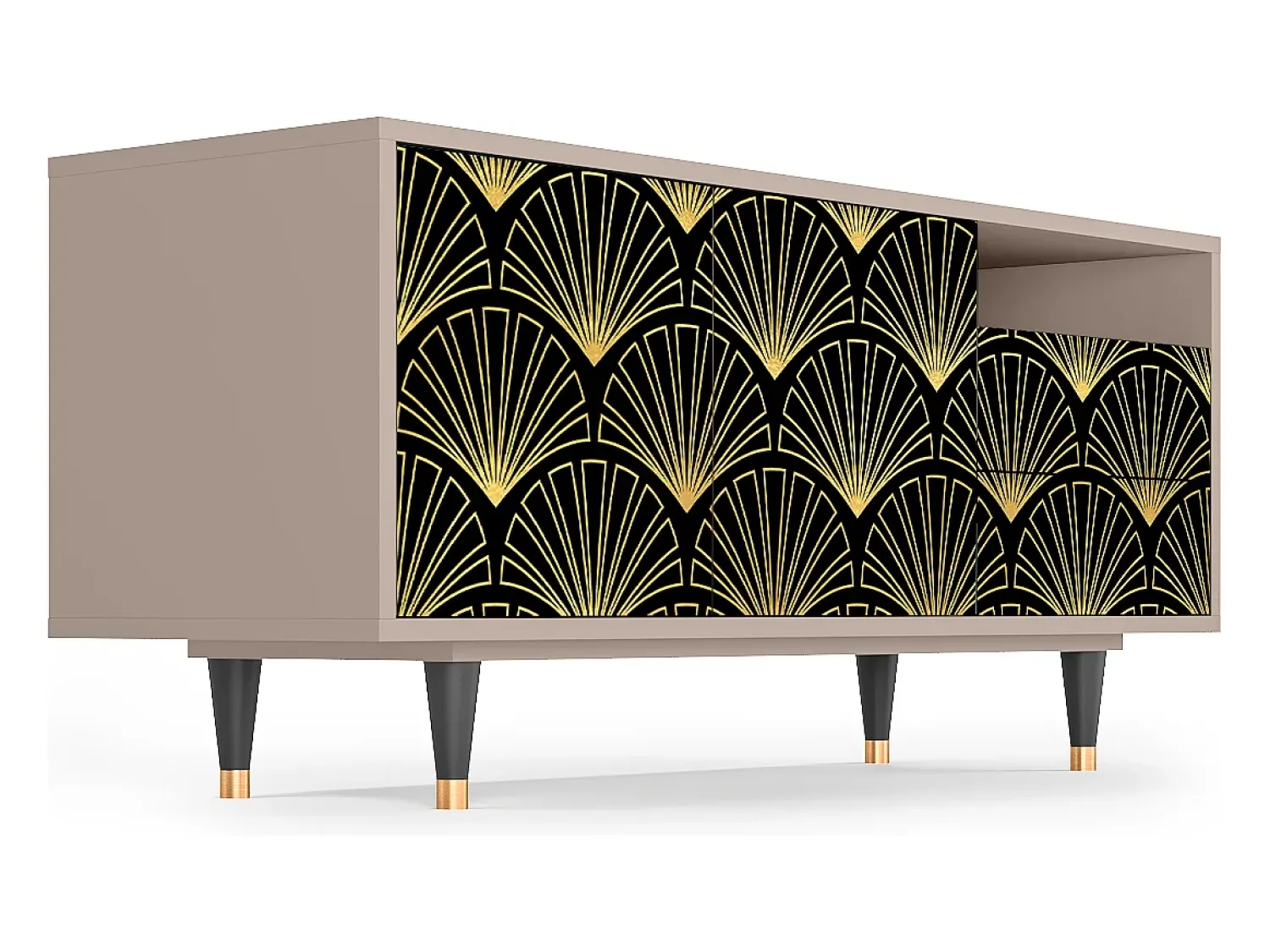 Móvel De Tv| Mueble de TV - 125х56х41 cm - T7 - Bird of Juno, Latte Bege